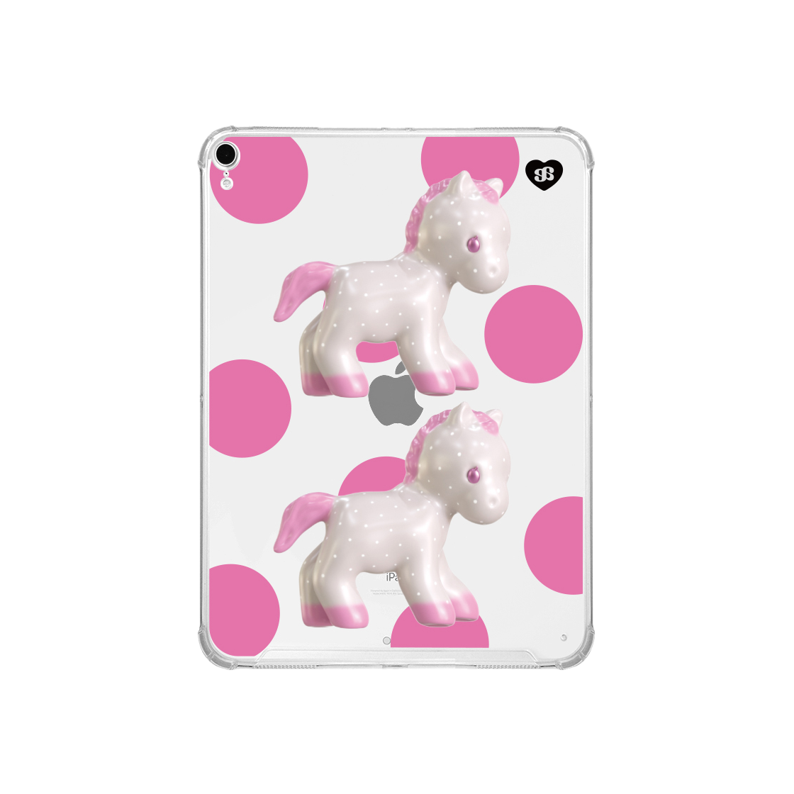 어프어프 핑크 포니 아이패드 젤하드 케이스 클리어(earpearp Pink Pony iPad Case Clear)