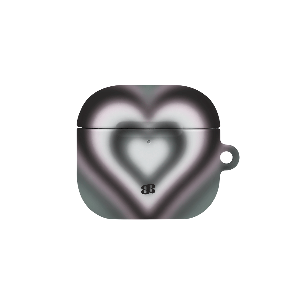 어프어프 선셋 하트 블랙 에어팟/버즈 하드 케이스(earpearp Sunset Heart Black AirPods/Buds Hard Case) - 2