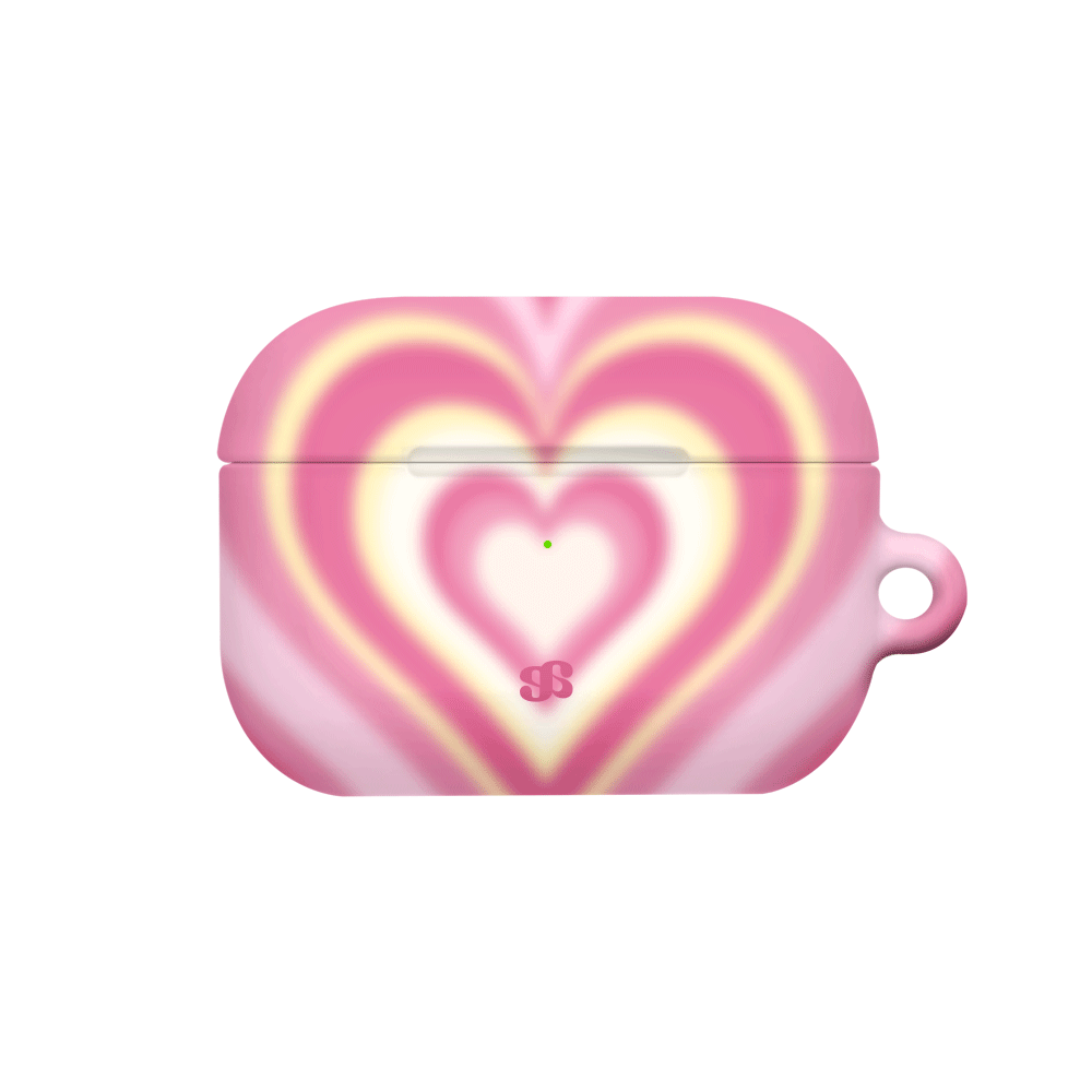 E2602_0256 earpearp Sunset Heart Pink AirPods/Buds Hard Case
