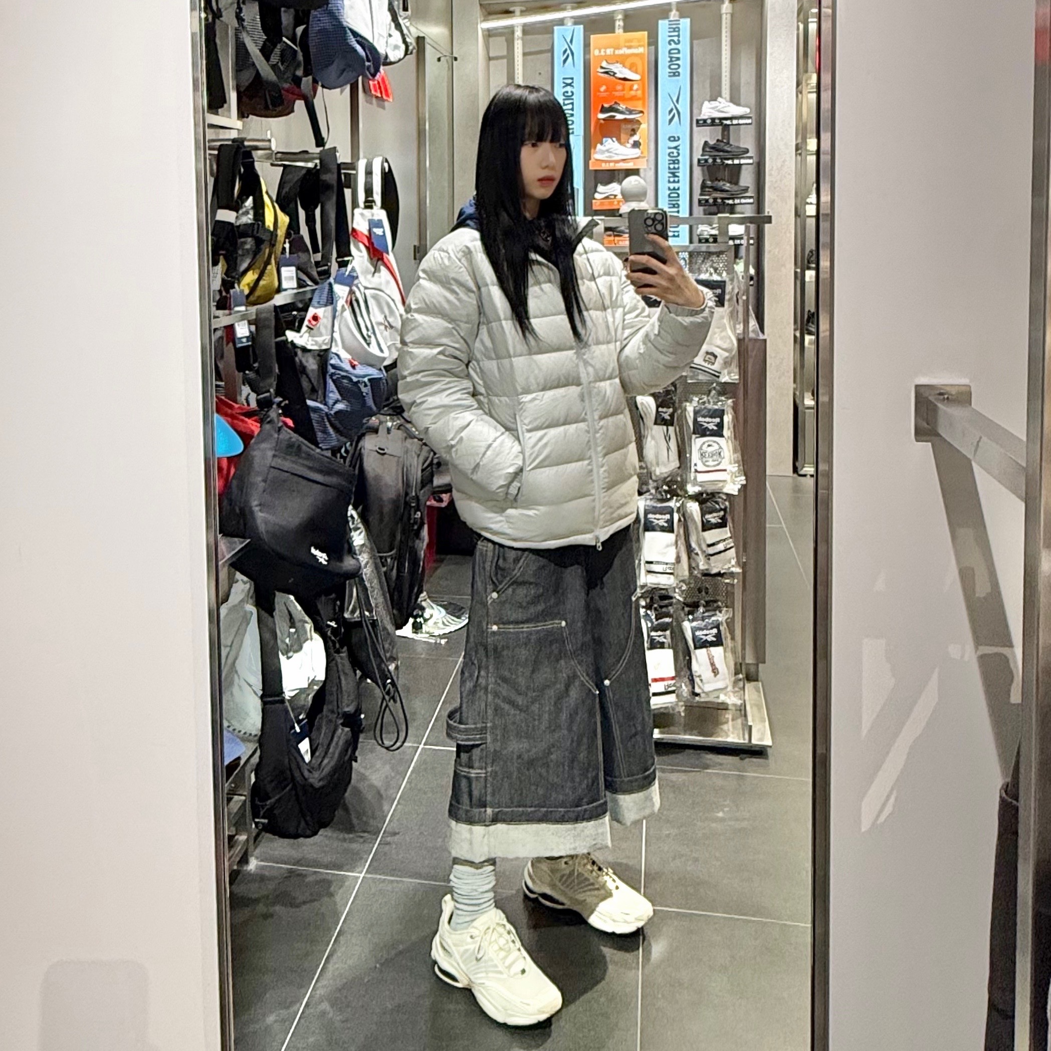 Reebok DMX Series 3000 Sport Citrus, Umbro Featherflex Light Weight Stand-Neck Down Jacket White Grey 착용 스타일 - 1