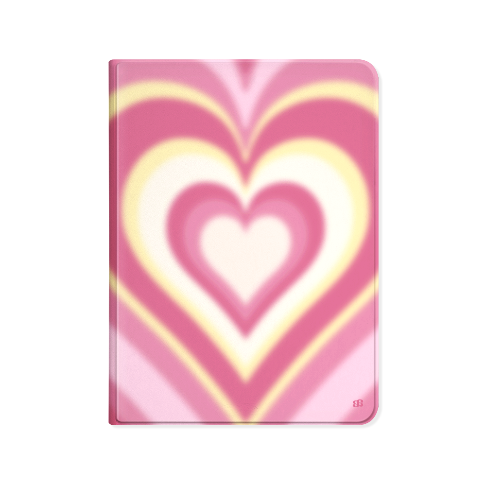 어프어프 선셋 하트 핑크 아이패드 커버 폴리오 케이스(earpearp Sunset Heart Pink iPad Cover) - 1