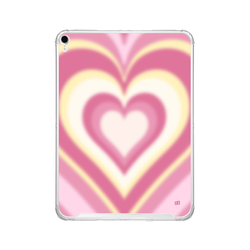 어프어프 선셋 하트 핑크 아이패드 젤하드 케이스 클리어(earpearp Sunset Heart Pink iPad Clear Gel Hard Case) - 1