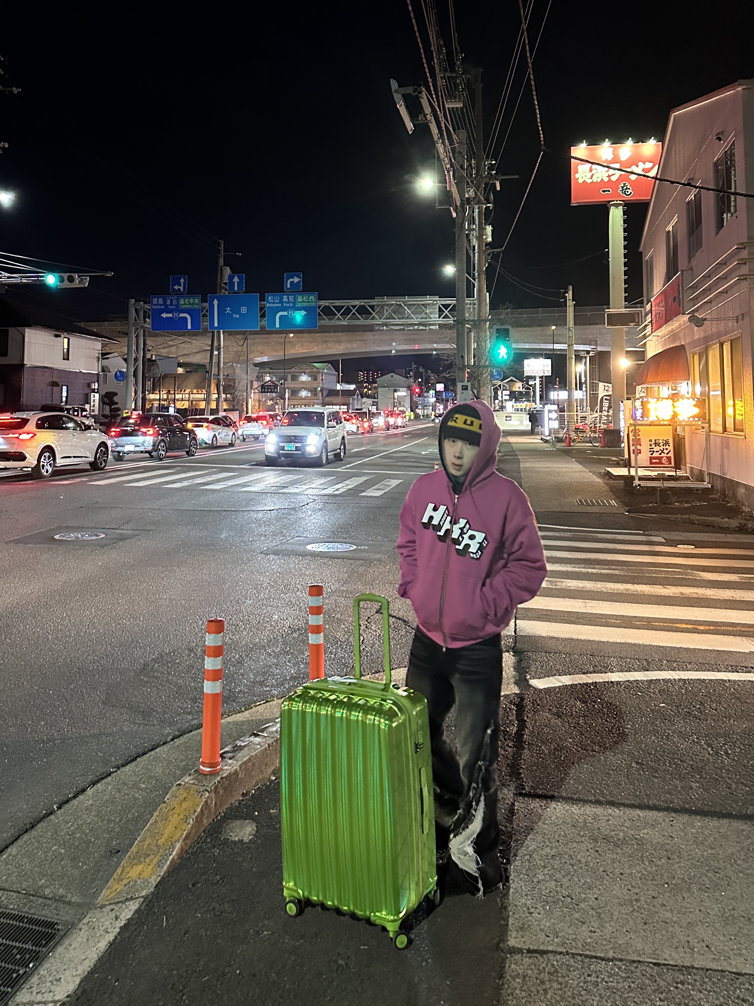 Honey Scoop House HKR Logo Zip Up Hooded Sweatshirt Pink, Kapital 7G Needle-Punched Squid Knit Cap Black 착용 스타일 - 6
