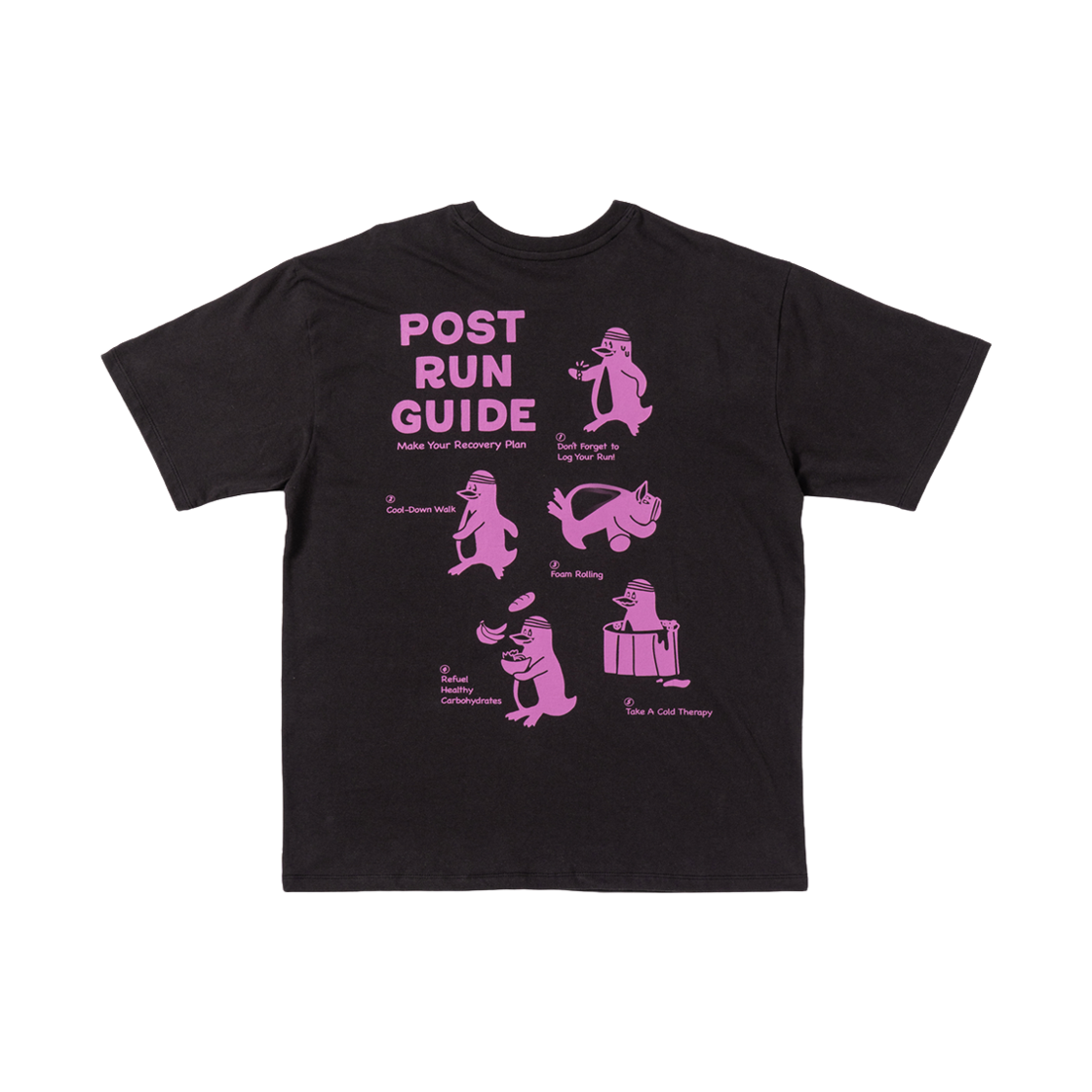 빅웨이브 컬렉티브 포스트 런 가이드 반팔 티셔츠 다크차콜(BIGWAVE COLLECTIVE Post Run Guide Tee Dark Charcoal) - 1