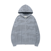Thevinylhouse Ghost Camo Knit Hoodie Zip-Up Blue