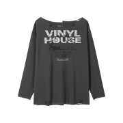 Thevinylhouse Raw Cut Over Ls Tee (W) Charcoal
