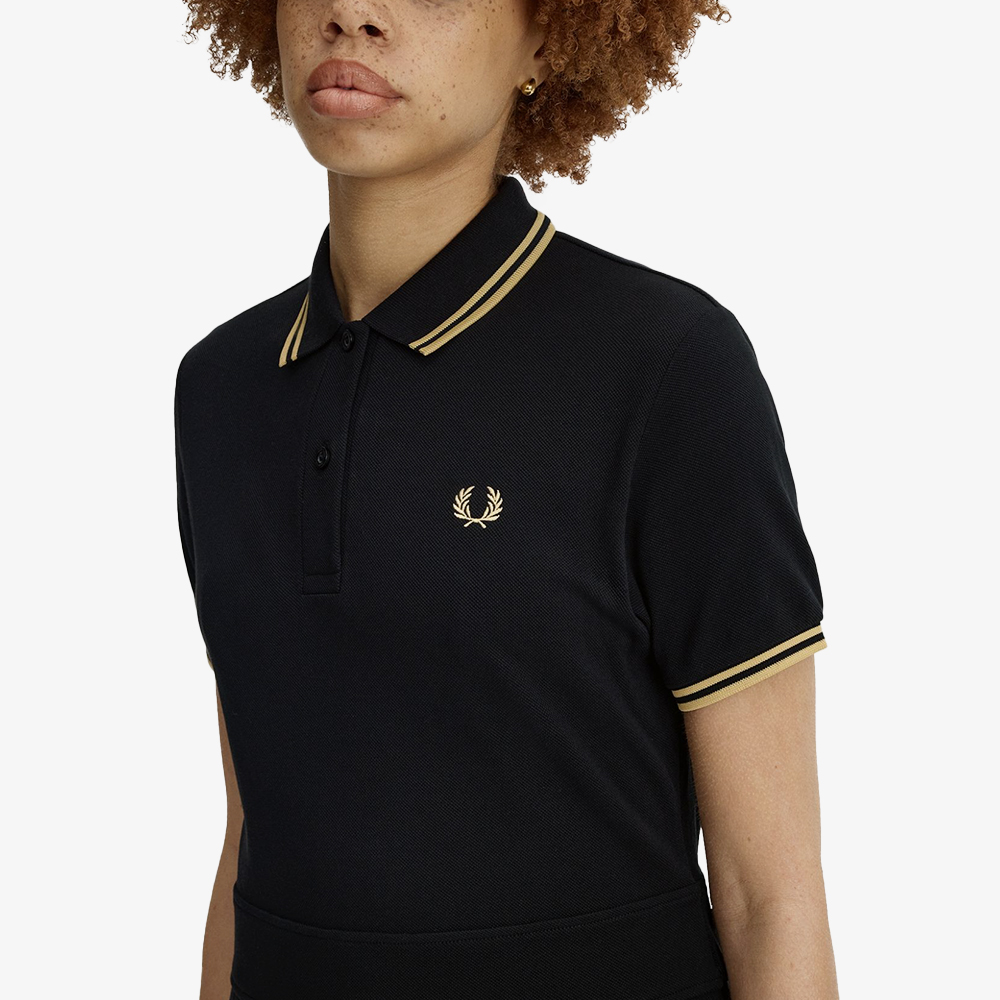 프레드페리 우먼즈 트윕 팁 플리츠 프레드페리 드레스 블랙 샴페인(Fred Perry Twin Tipped Pleated Fred Perry Dress Black Champagne) - 4