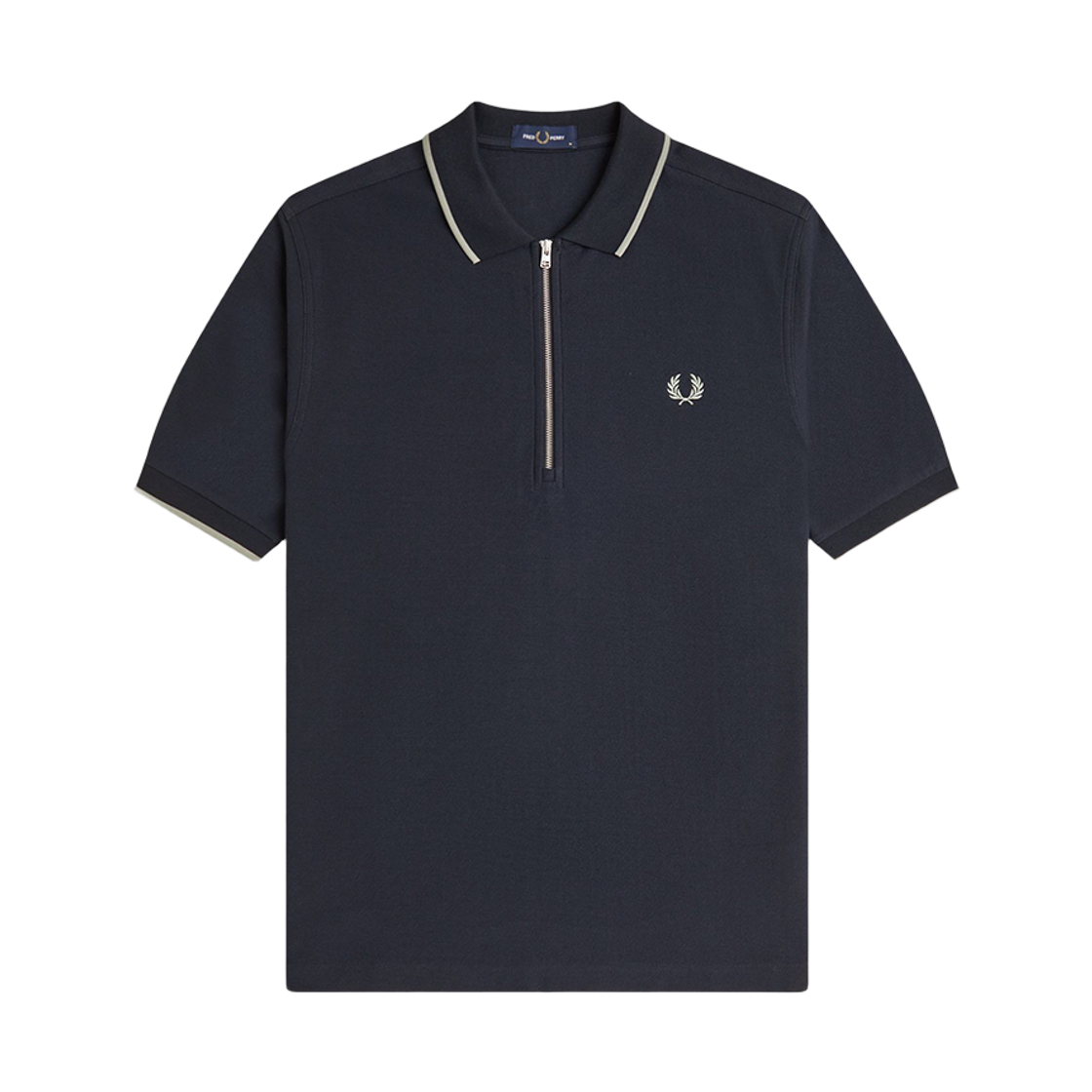 AFPM2612383-608 Fred Perry Crepe Pique Polo Shirt Navy