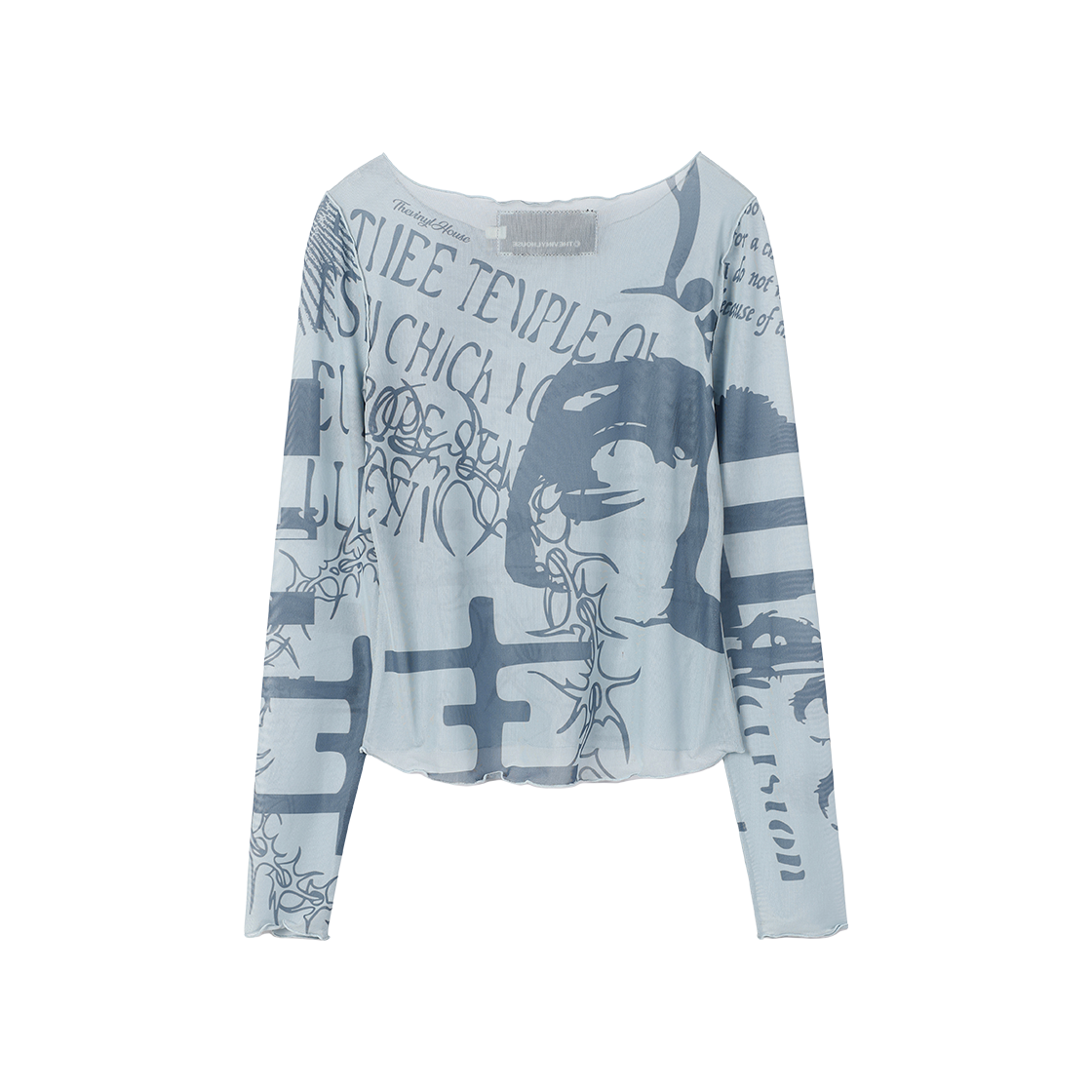 더바이닐하우스 그래피티 메쉬 롱슬리브 티 (W) 블루(Thevinylhouse Graffiti Mesh Ls Tee (W) Blue) - 2