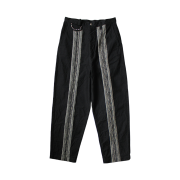 Kapital 12 oz. Arrow Pattern Jacquard Denim Nimes Pants Black
