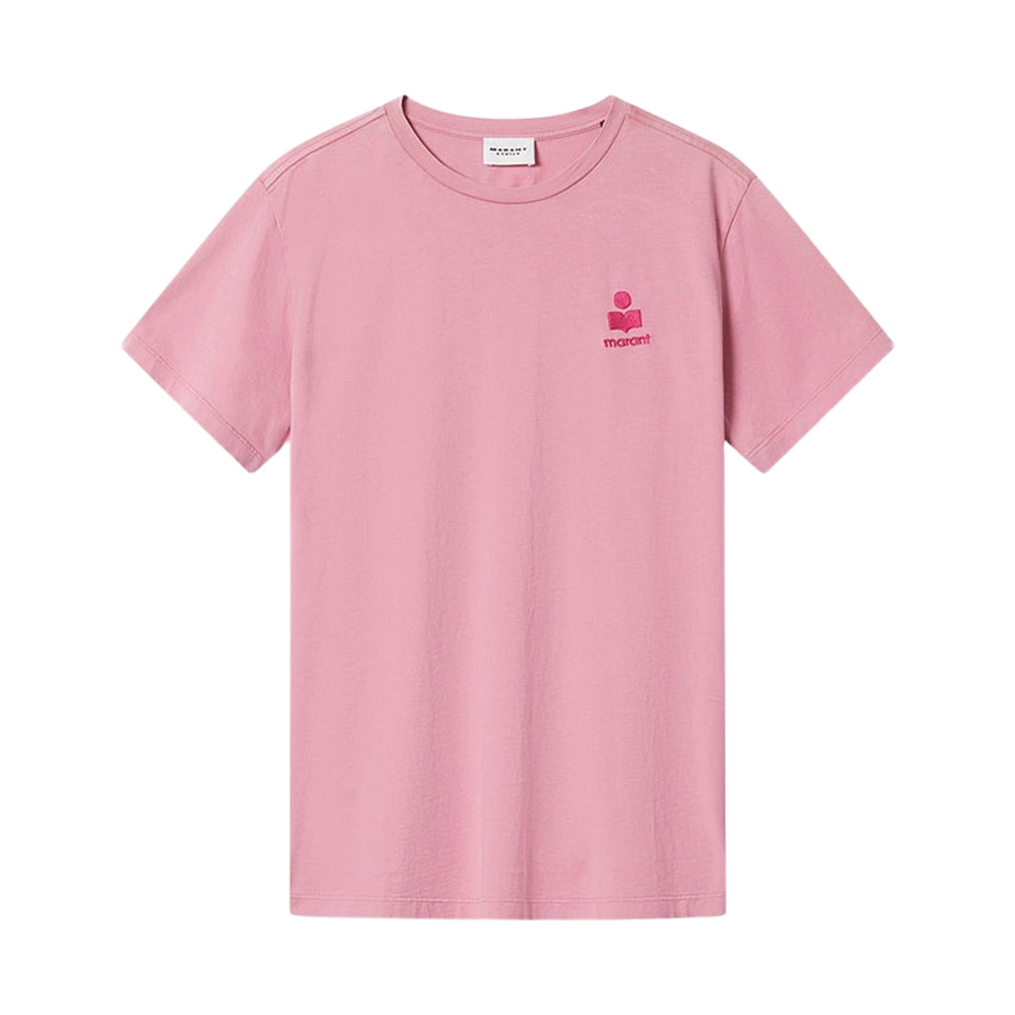 TS0070FA-A1N98E-BGGA (W) Isabel Marant Aby Short Sleeve Logo T-Shirt Bubblegum Granita - 26SS