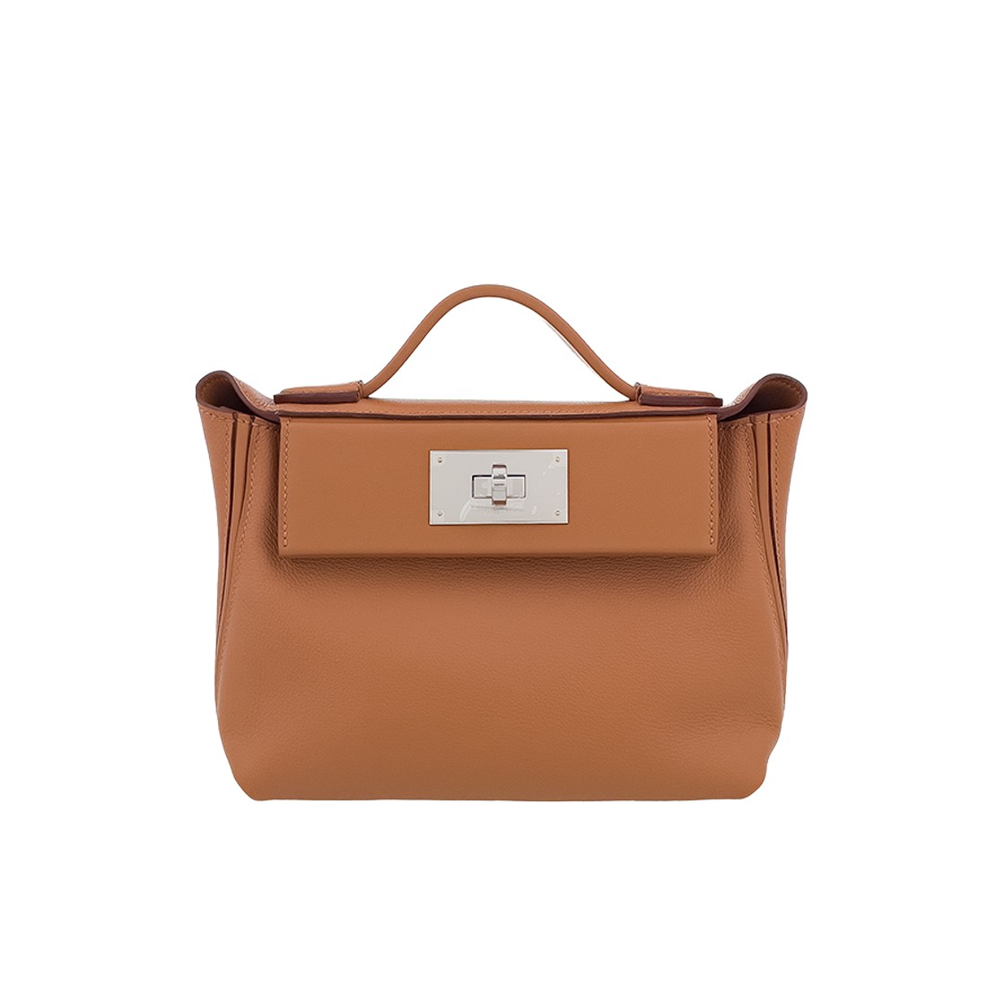 에르메스 2424백 21 카멜골드 은장 K각인(6HB0076)(Hermes 2424 Bag 21 in Camel Gold with Silver Hardware and K Engraving (6HB0076)) - 1