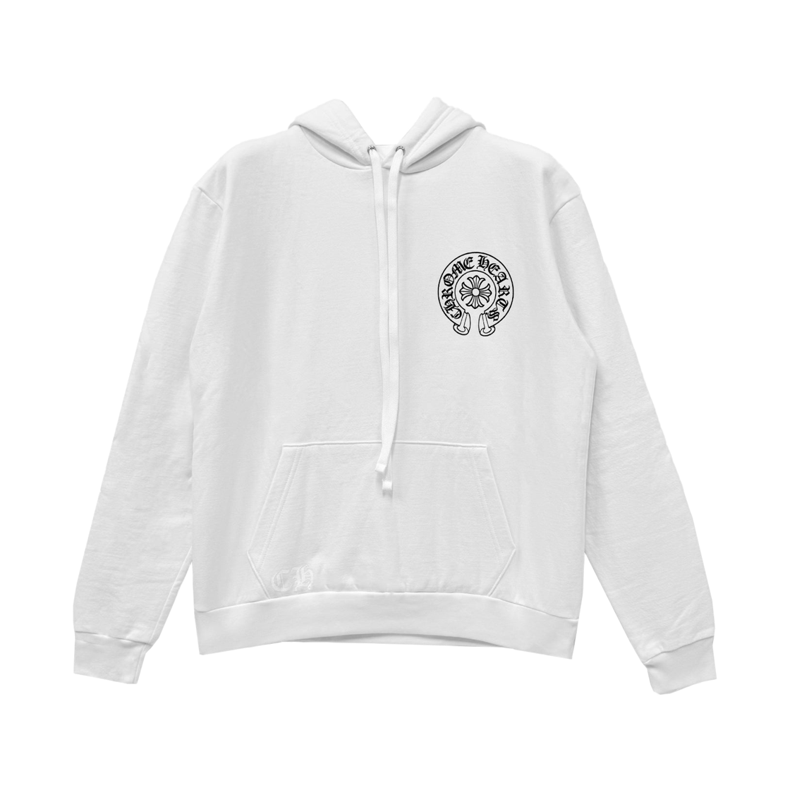 크롬하츠 홀스슈 로고 풀오버 후드 화이트 - 마이애미 한정(Chrome Hearts  Horseshoe Logo Pullover Hoodie White - Miami Exclusive) - 2