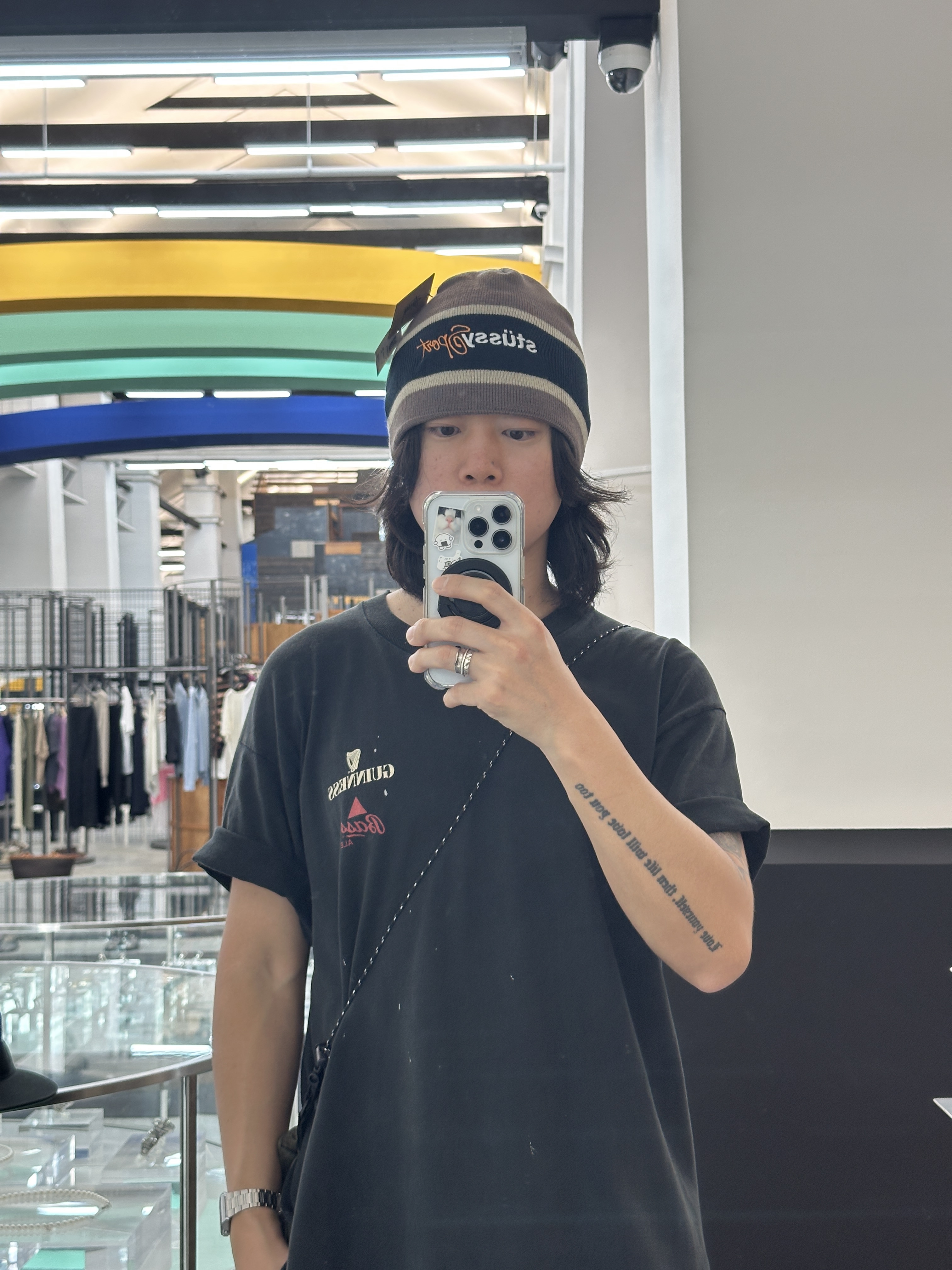 Thisisneverthat x New Era x MLB New York Yankees 59Fifty Retro Crown Cap Black, Stussy Sport Stripe Skullcap Sand 착용 스타일 - 3