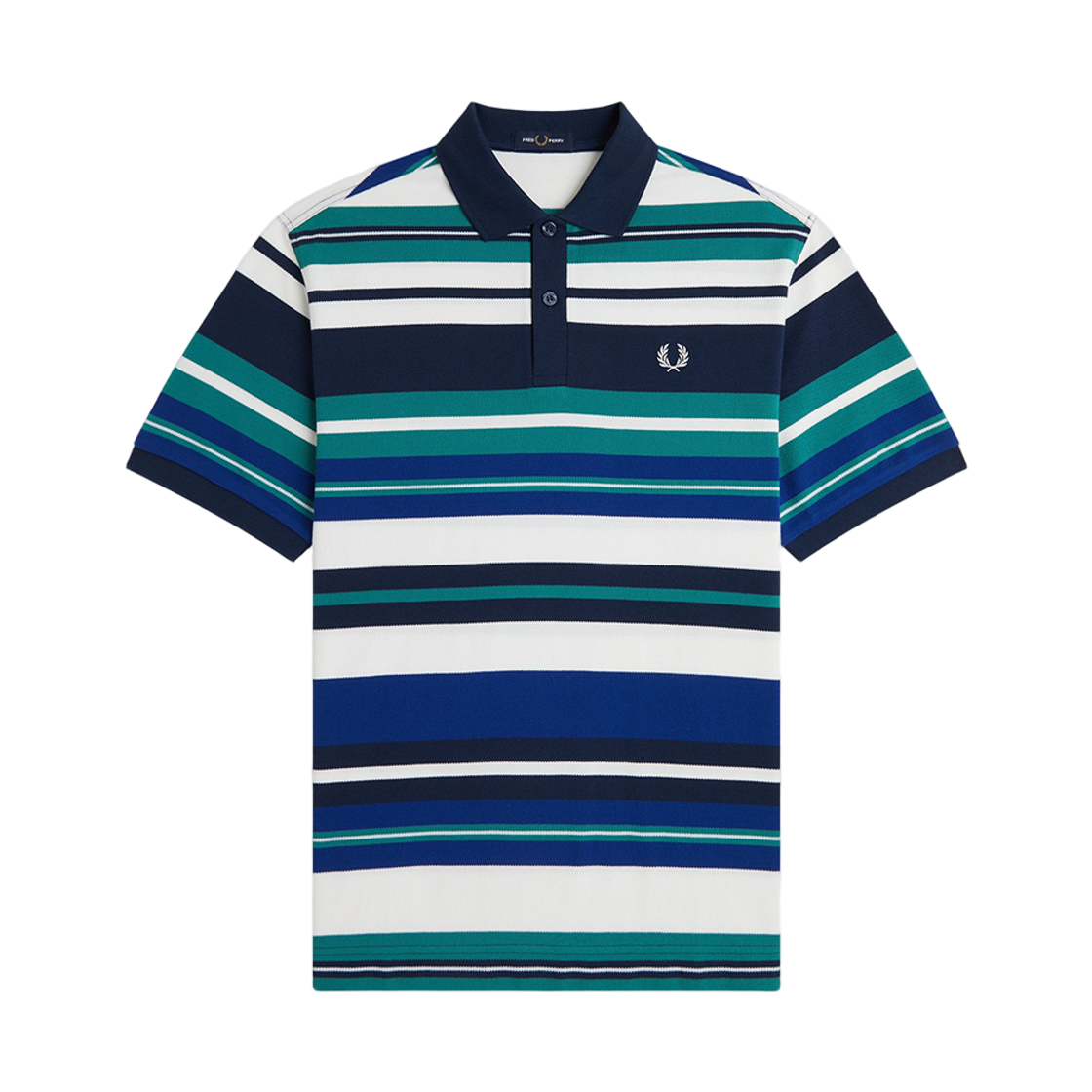 프레드페리 스트라이프 릴랙스드 폴로 셔츠 딥 민트(Fred Perry Striped Relaxed Polo Shirt Deep Mint) - 1