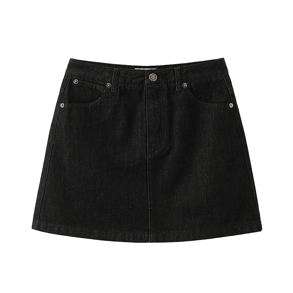 세터 우먼 클래식 논페이드 데님 미니 스커트 블랙(SATUR W Classic Nonfade Denim Mini Skirt Black) - 1
