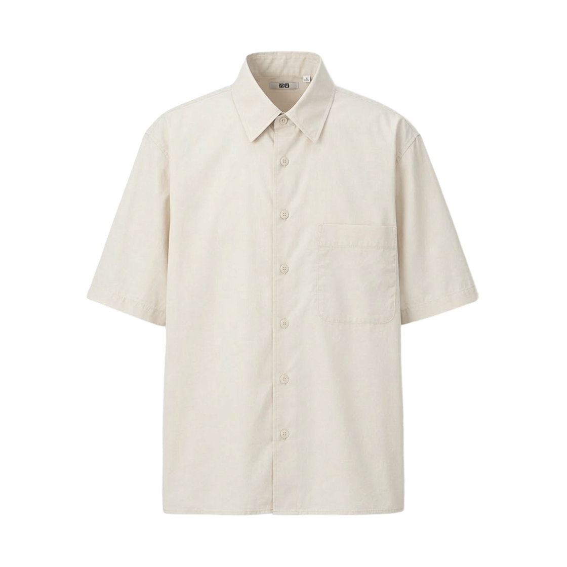 482497-30 Uniqlo U Boxy Short Sleeve Shirt Natural