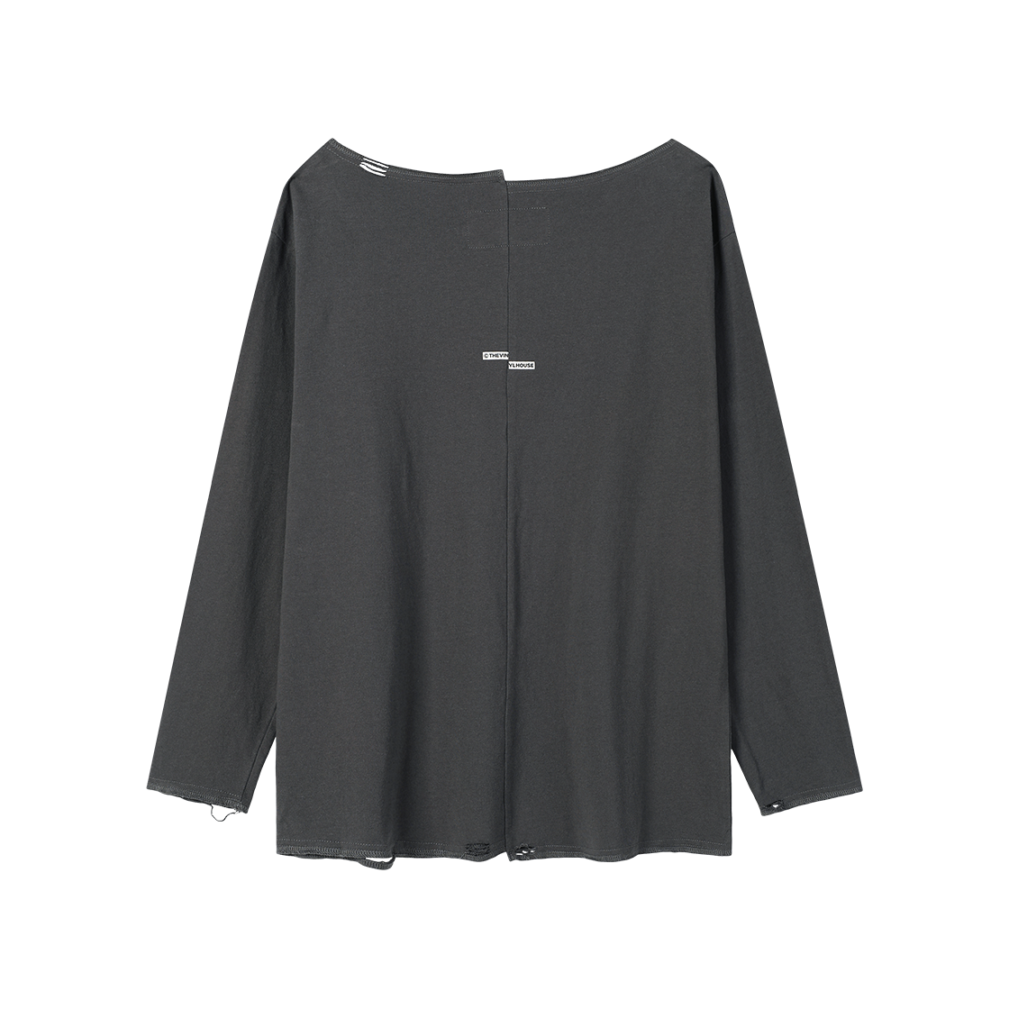 더바이닐하우스 로우 컷 오버 롱슬리브 티 (W) 차콜(Thevinylhouse Raw Cut Over Ls Tee (W) Charcoal) - 2