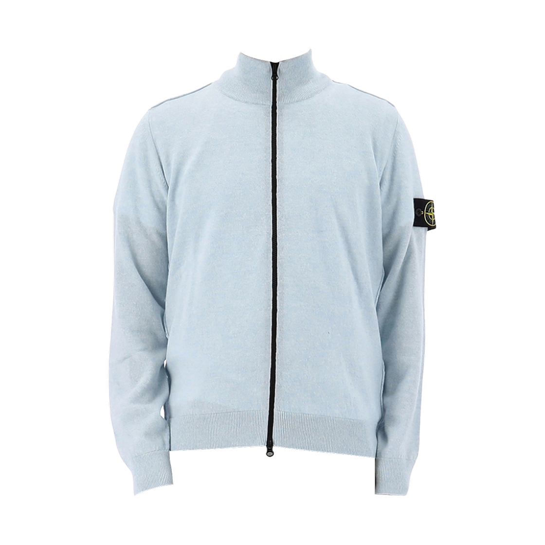 스톤 아일랜드 5100011 라이트 RWS 질롱 울 집업 롤드 엣지 트랙 자켓 스카이 블루 - 26SS(Stone Island 5100011 Light RWS Geelong Wool Zip-Up Track Jacket with Rolled Edges Sky Blue - 26SS) - 1