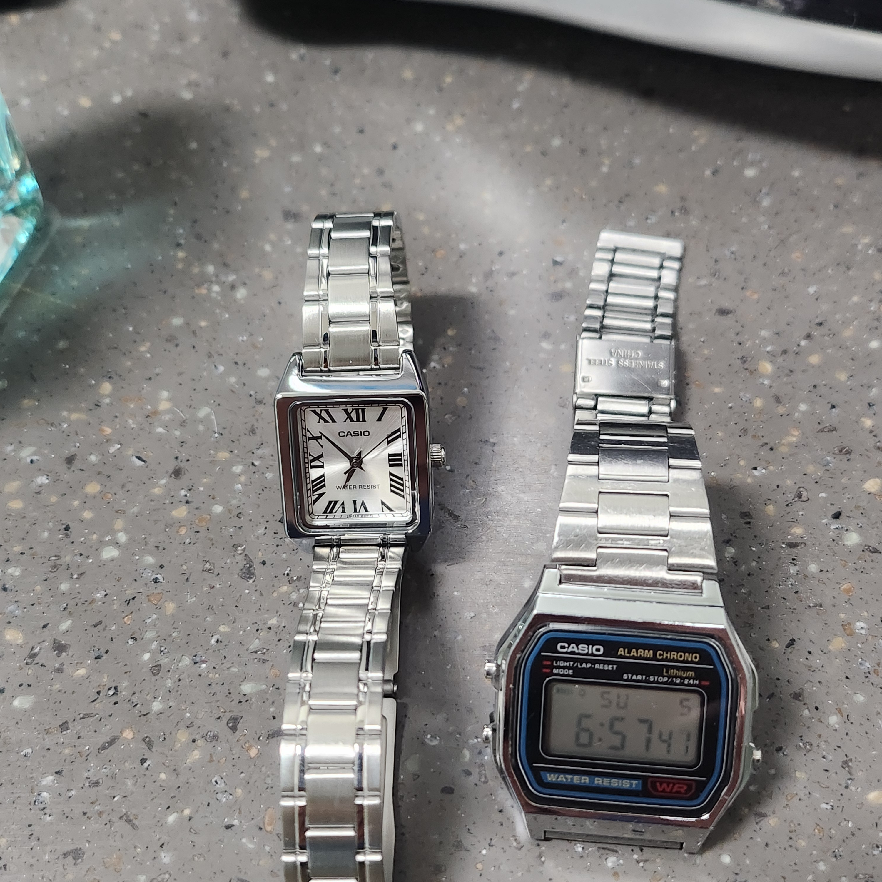 Casio LTP-V007D-7B, Casio A-158WA-1 착용 스타일