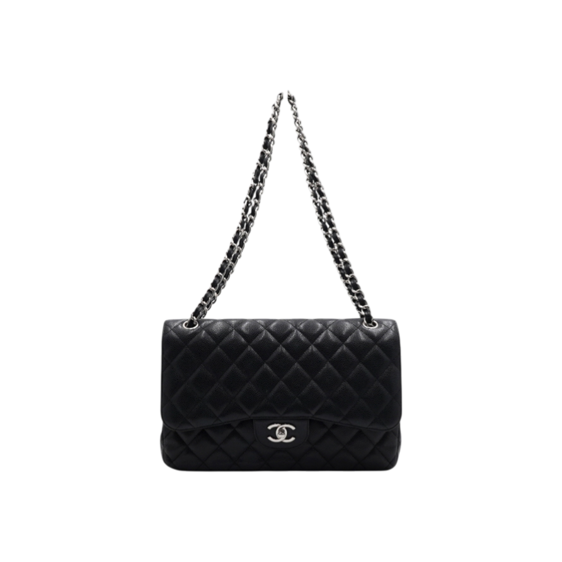 샤넬 A58600 캐비어 클래식 라지 점보 은장체인 숄더백aa61824(Chanel A58600 Caviar Classic Large Silver Chain Shoulder Bag)