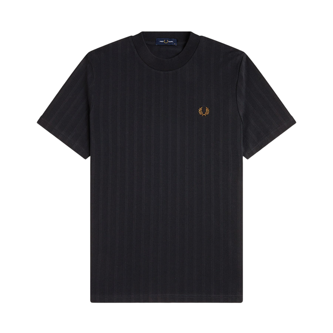 AFPM2612392-102 Fred Perry Pique Stripe T-Shirt Black