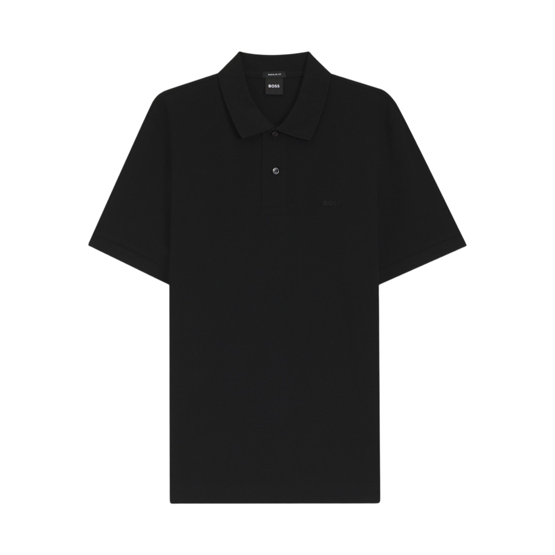 휴고 보스 코튼 피케 자수 로고 팔라스 폴로 셔츠 블랙(Hugo Boss Pallas Polo Shirt in Cotton Pique with Embroidered Logo Black) - 1