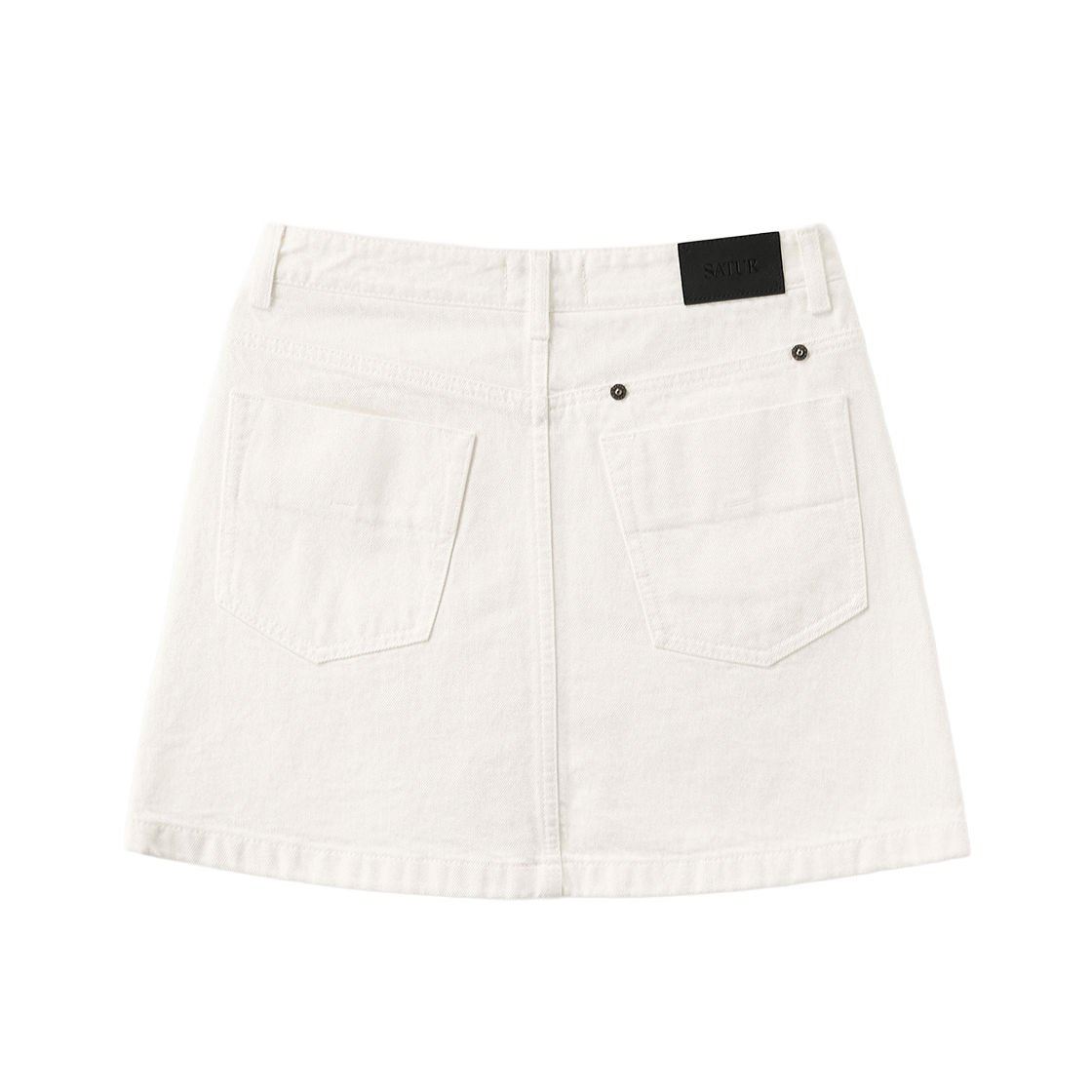 세터 우먼 클래식 데님 미니 스커트 화이트(SATUR W Classic Denim Mini Skirt White) - 2