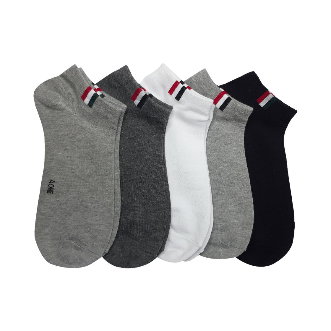 에이원 패션 캐주얼 스니커즈 양말 5팩 A061(Aone Fashion Casual Sneaker Socks 5-Pack A061) - 1
