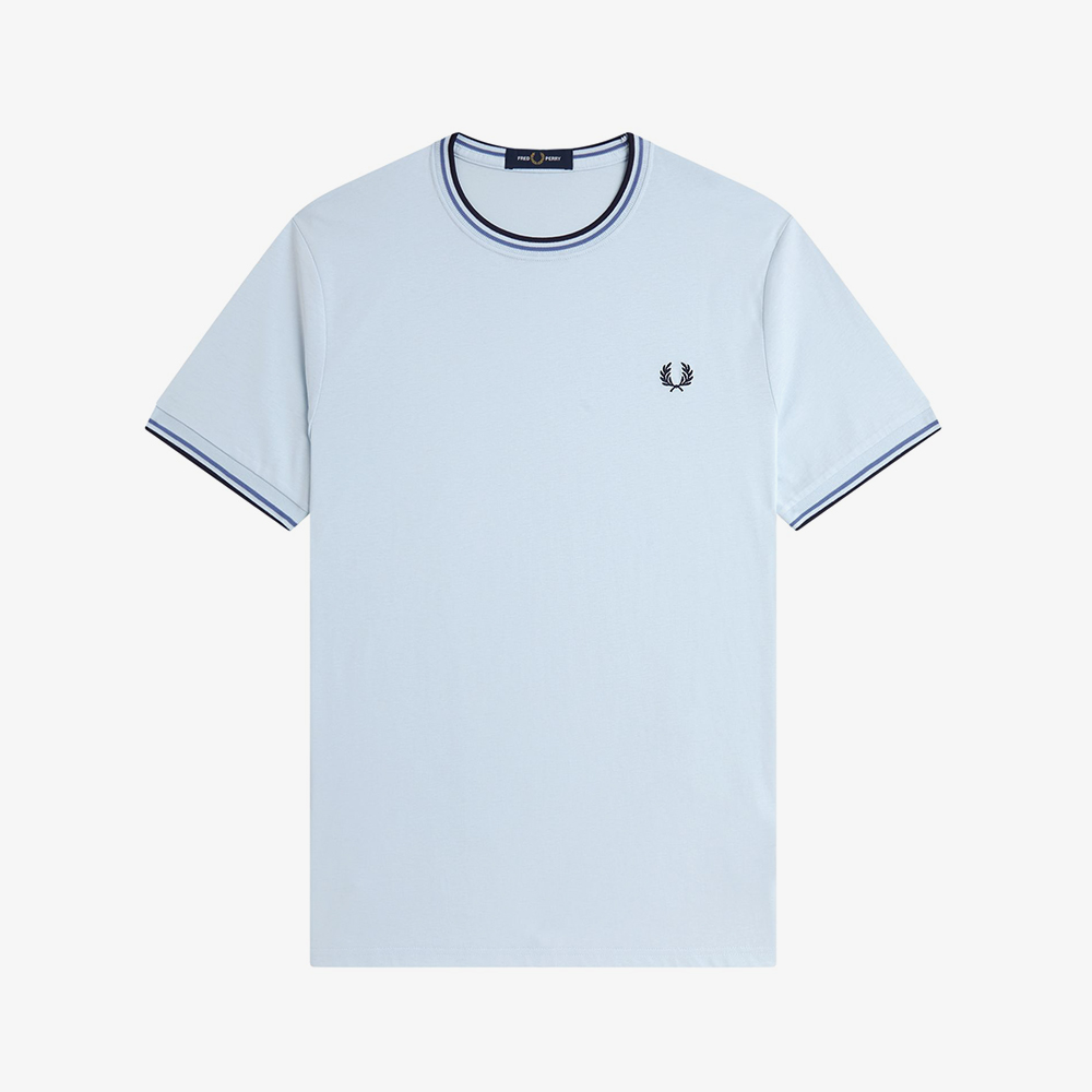 프레드페리 트윈 팁 티셔츠 라이트아이스 에이스블루 네이비(Fred Perry Twin Tipped T-Shirt Light Ice Ace Blue Navy) - 5