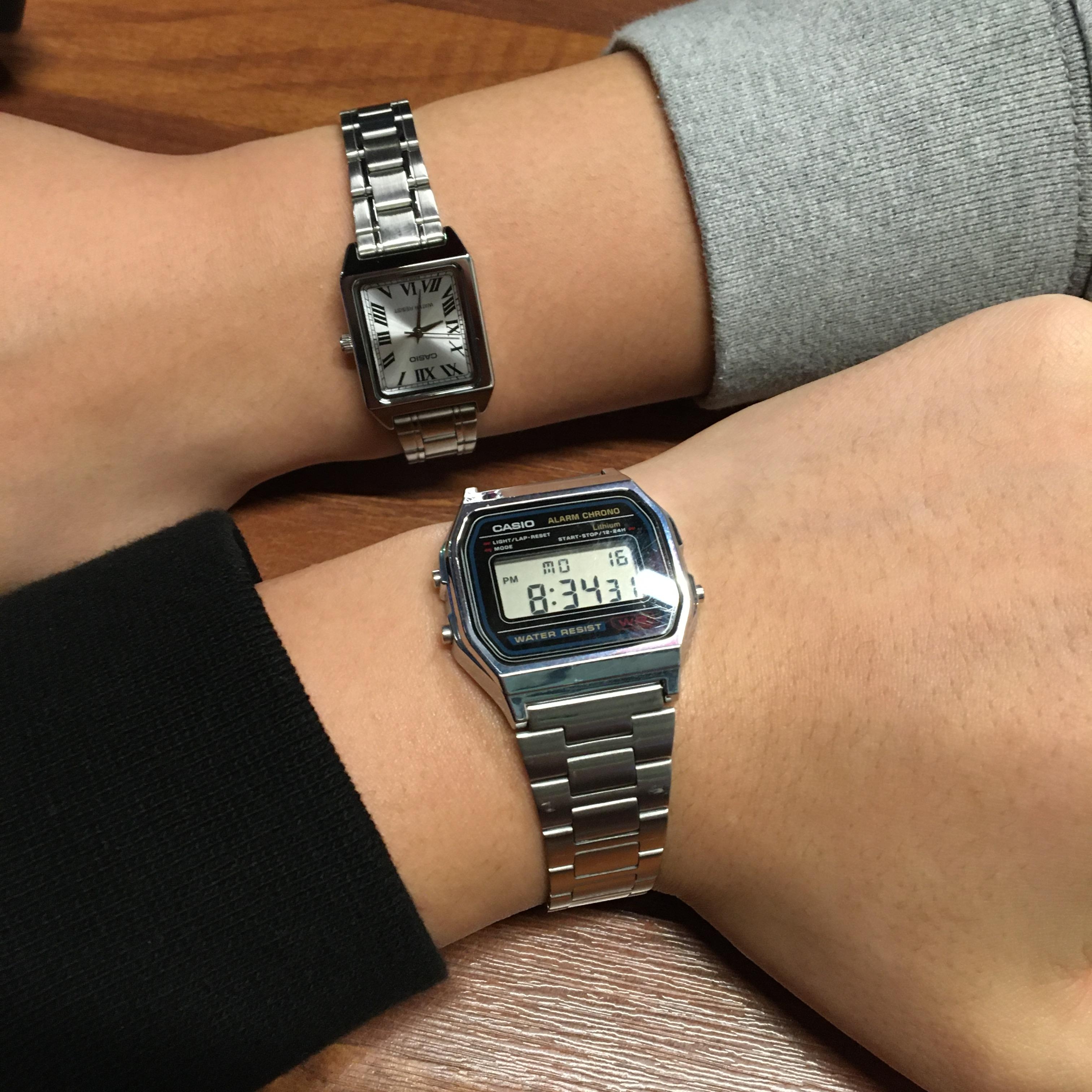 Casio A-158WA-1, Casio LTP-V007D-7B 착용 스타일 - 1