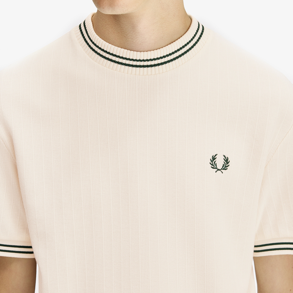 프레드페리 립 저지 티셔츠 에크루(Fred Perry Ribbed Jersey T-Shirt Ecru) - 4