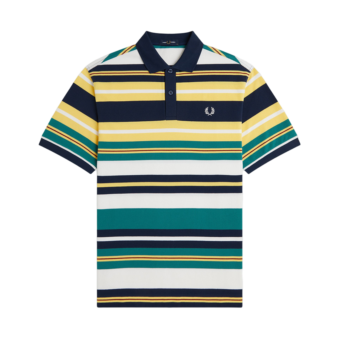 프레드페리 스트라이프 릴랙스드 폴로 셔츠 레몬 발리(Fred Perry Striped Relaxed Polo Shirt Lemon Barley) - 1