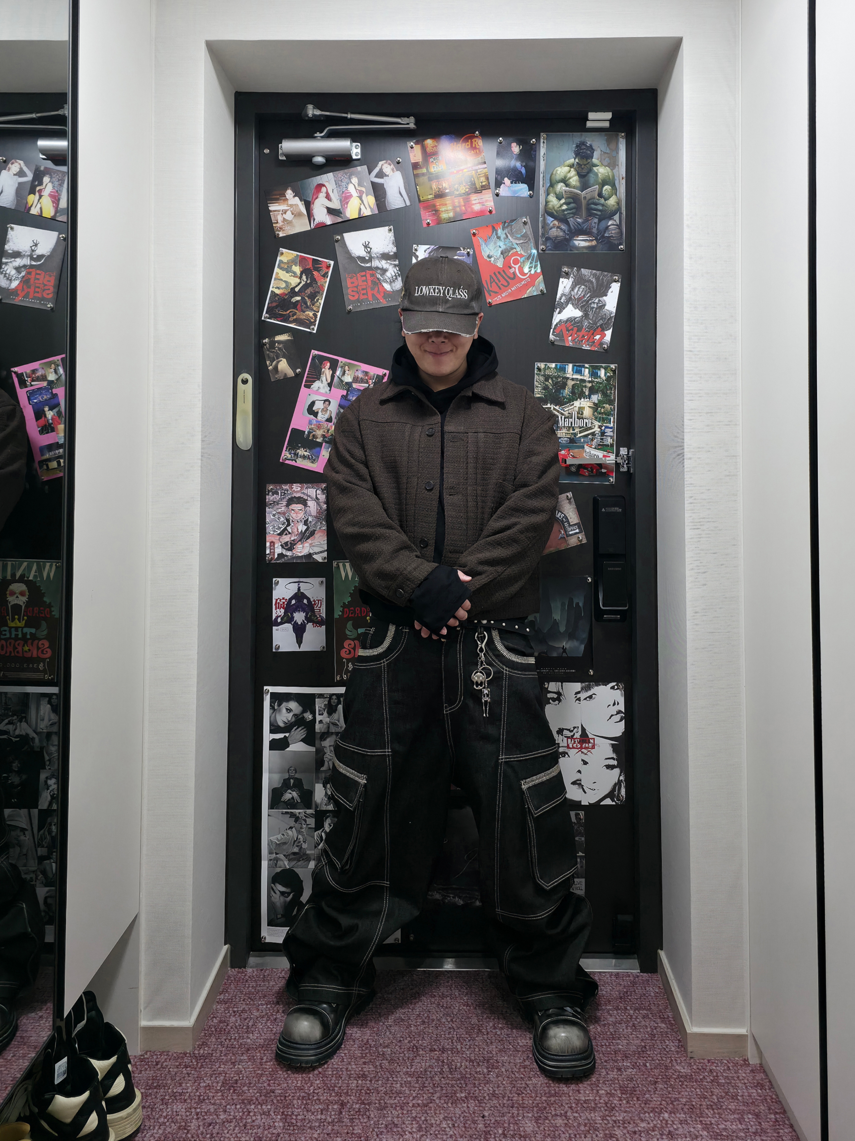 Karactor Weave Trucker Jacket Brown, Hatchingroom x How To Train Your Dragon Skull Gem Keyring 착용 스타일 - 3