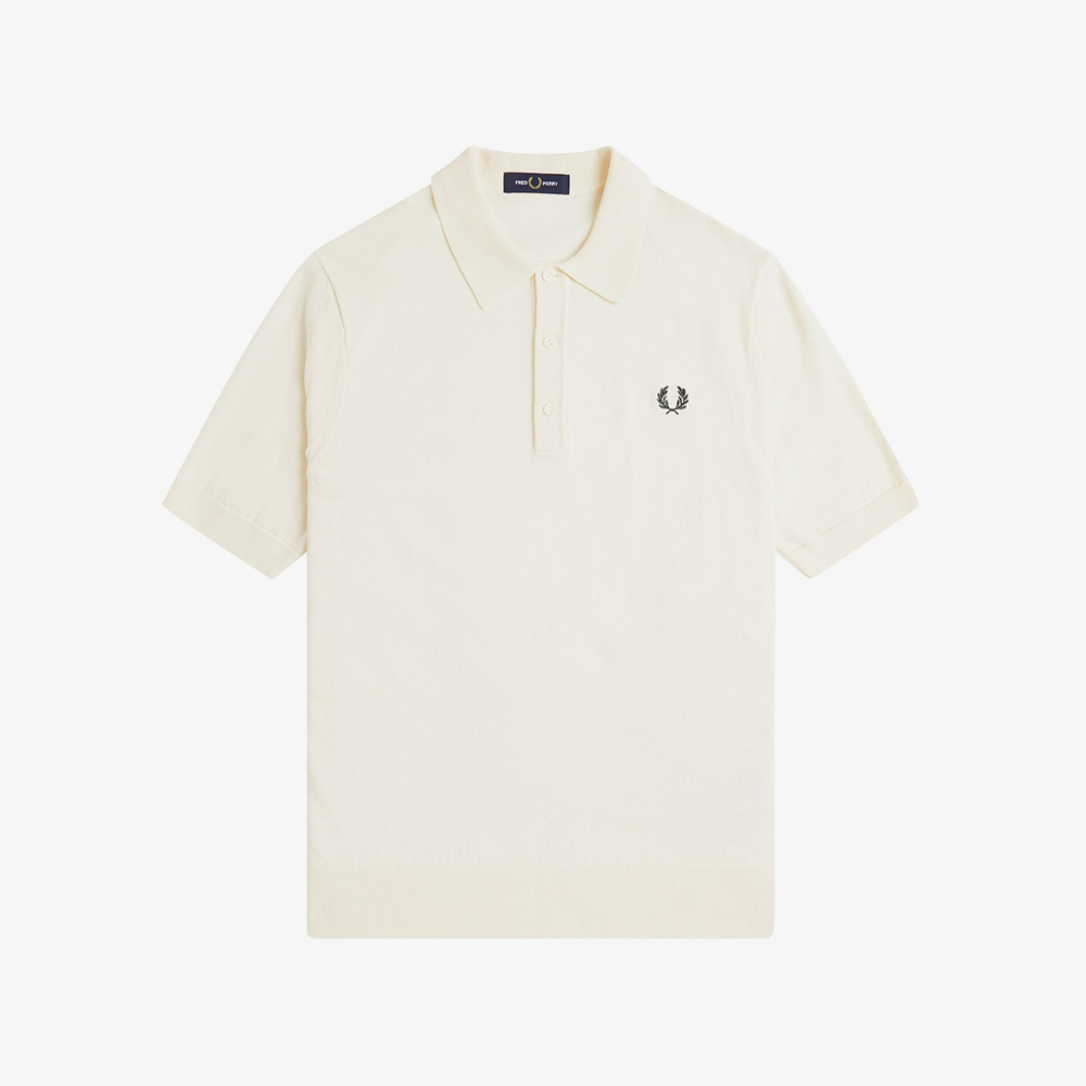 프레드페리 숏 슬리브 코튼 니트 셔츠 에크루(Fred Perry S S Cotton Knitted Shirt Ecru) - 5