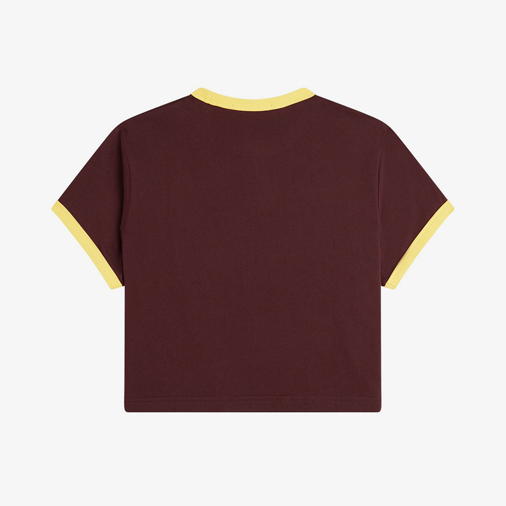 프레드페리 우먼즈 크롭 링어 티셔츠 옥스 블러드(Fred Perry Cropped Ringer T-Shirt Oxblood) - 6
