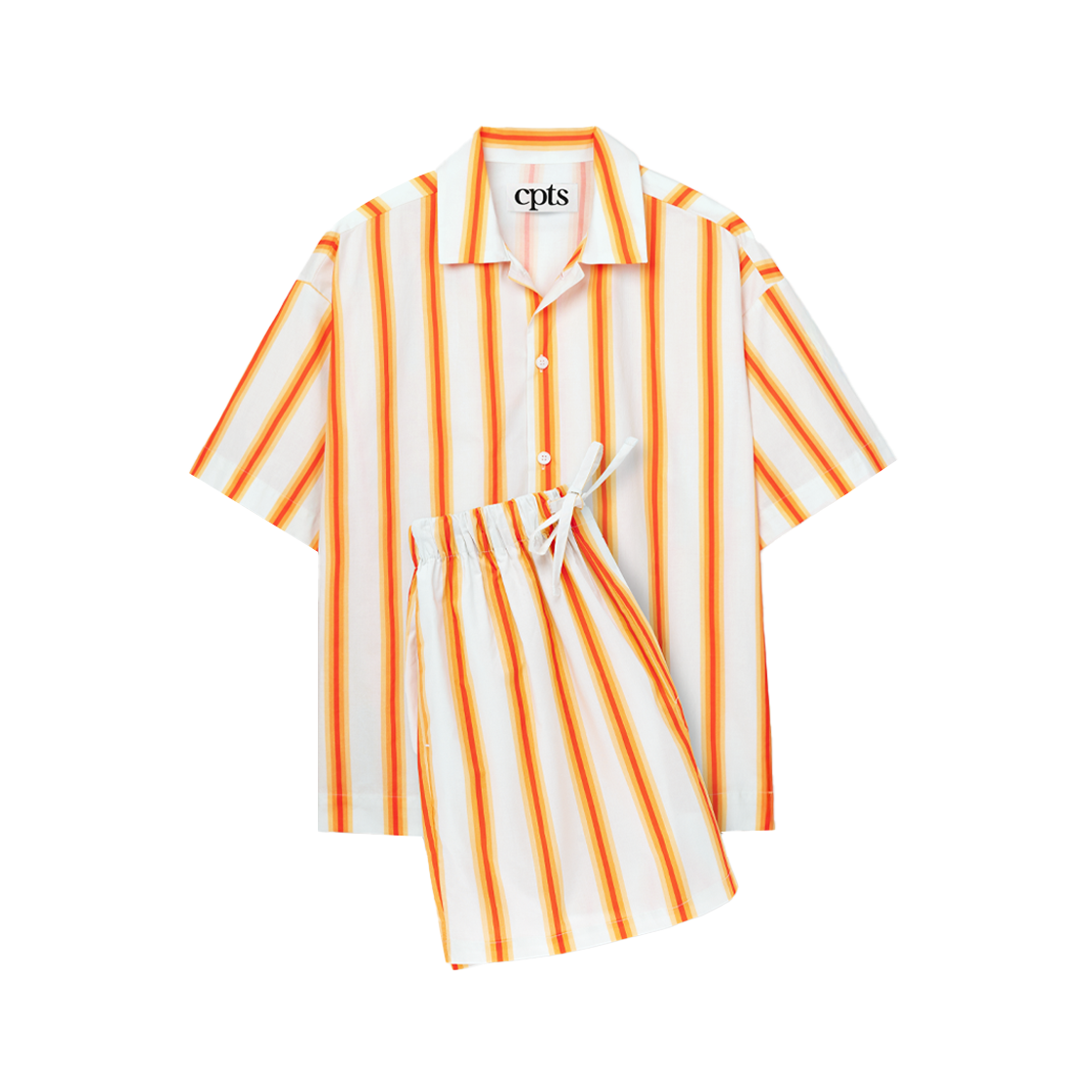 씨피티에스 콤피 스트라이프 파자마 선셋 오렌지