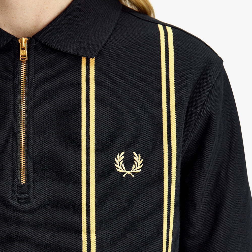 프레드페리 버티컬 스트라이프 폴로 셔츠 블랙 샴페인(Fred Perry Vertical Stripe Polo Shirt Black Champagne) - 4