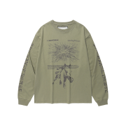 Thevinylhouse Rough Drawing Ls Tee Olive