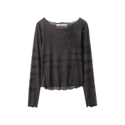 Thevinylhouse Graffiti Mesh Ls Tee (W) Charcoal