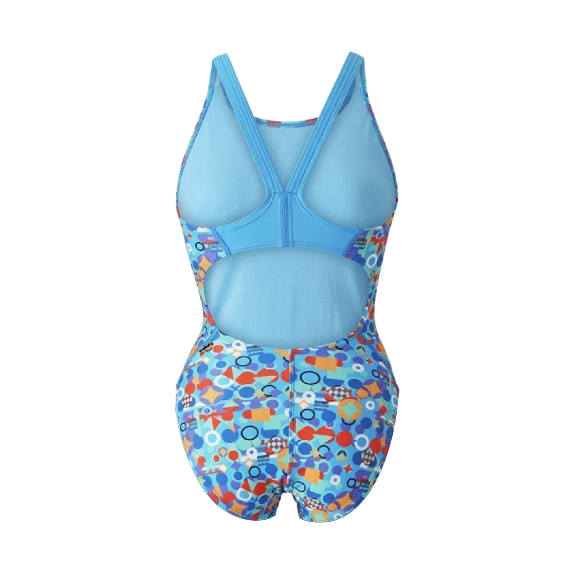 (키즈) 미즈노 엑서수트 미디움 컷 스윔수트 블루((Kids) Mizuno Exersuit Medium Cut Swimsuit Blue) - 2