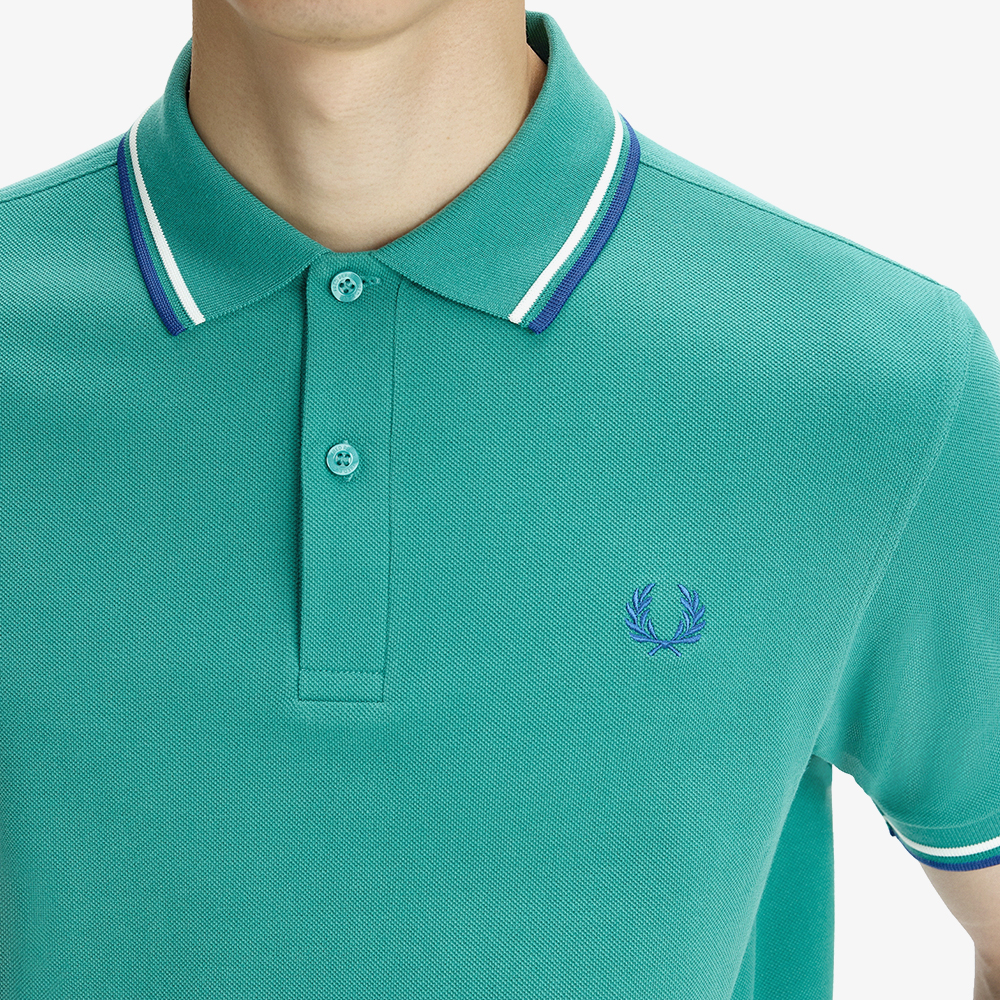 프레드페리 M3600 트윈 팁 프레드페리 셔츠 딥민트 스노우화이트 소호이클립스(Fred Perry Twin Tipped Fred Perry Shirt Deep Mint Snow White Soho Eclipse) - 4