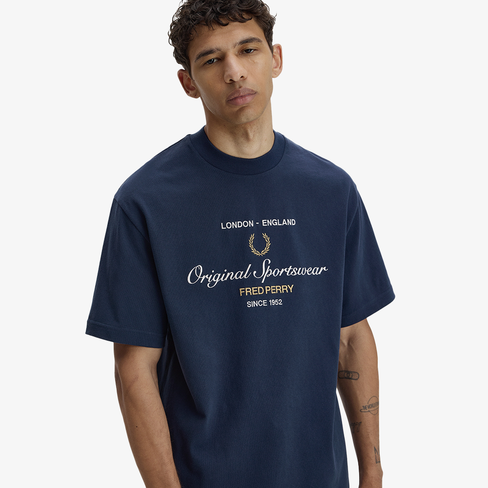 프레드페리 오리지널 스포츠웨어 티셔츠 테니스 블루(Fred Perry Original Sportswear T-Shirt Tennis Blue) - 3
