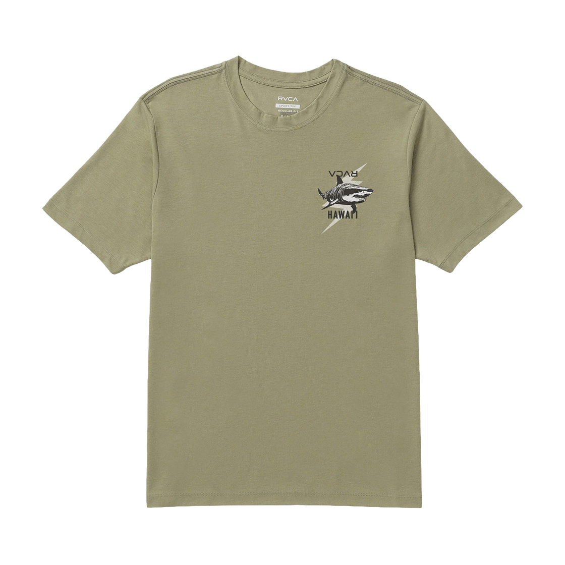 루카 남성 타이거 샤크 반팔 티셔츠 (VG11ST002CVG)(RVCA Men Tiger Shark Short Sleeve T-Shirt (VG11ST002CVG)) - 1