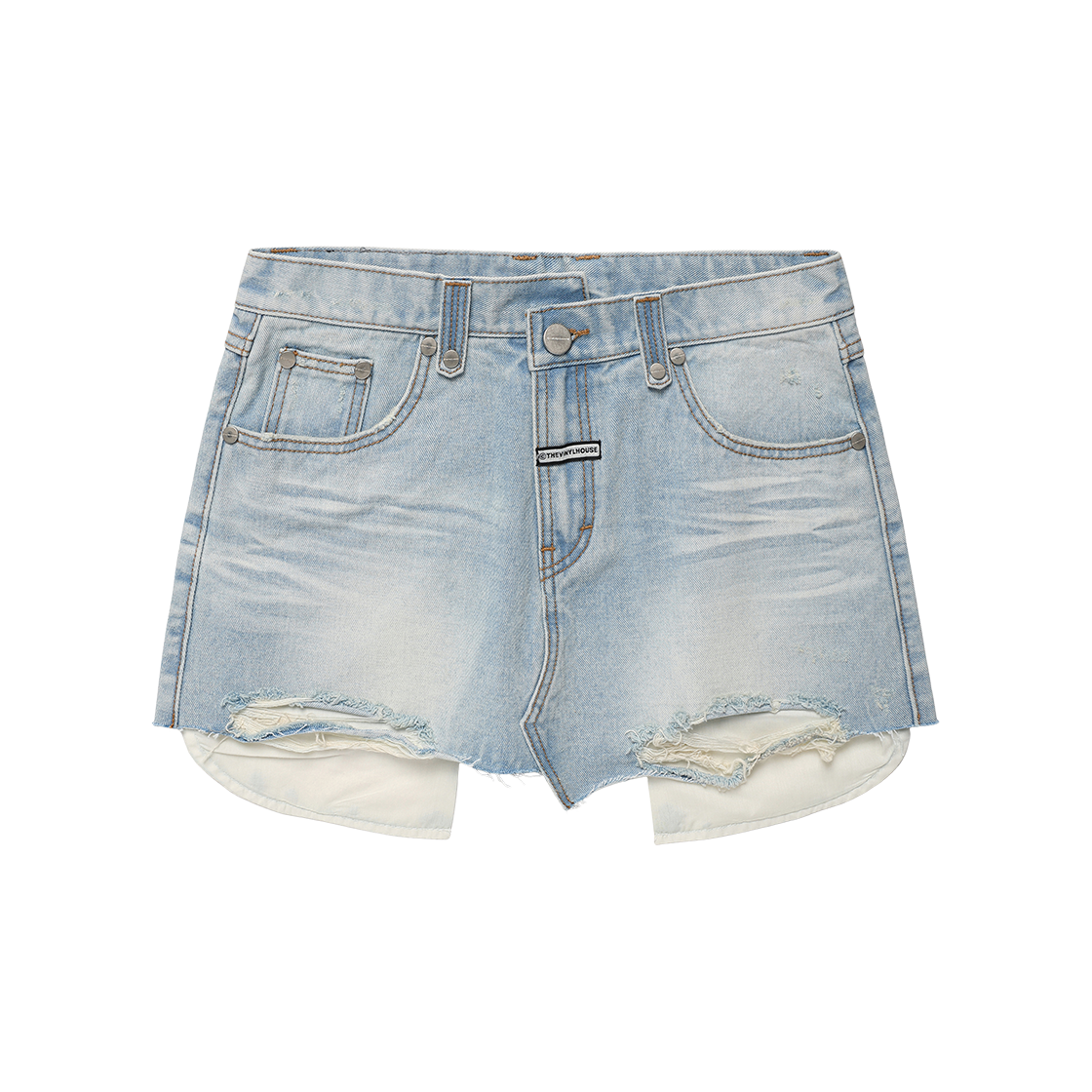 더바이닐하우스 언밸런스 마이크로 데님 스커트 (W) 라이트 블루