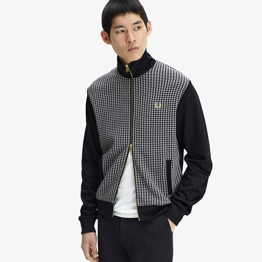 프레드페리 니트 프론트 트랙 재킷 블랙(Fred Perry Knitted Front Track Jacket Black) - 3