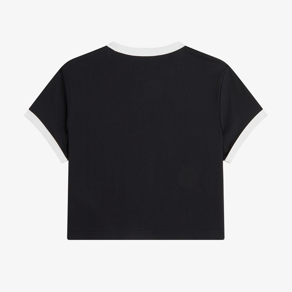 프레드페리 우먼즈 크롭 링어 티셔츠 블랙(Fred Perry Cropped Ringer T-Shirt Black) - 6