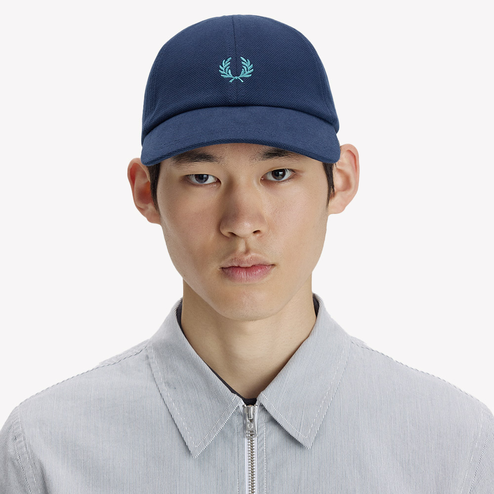 프레드페리 피케 클래식 캡 테니스블루 딥민트(Fred Perry Pique Classic Cap Tennis Blue Deep Mint) - 2