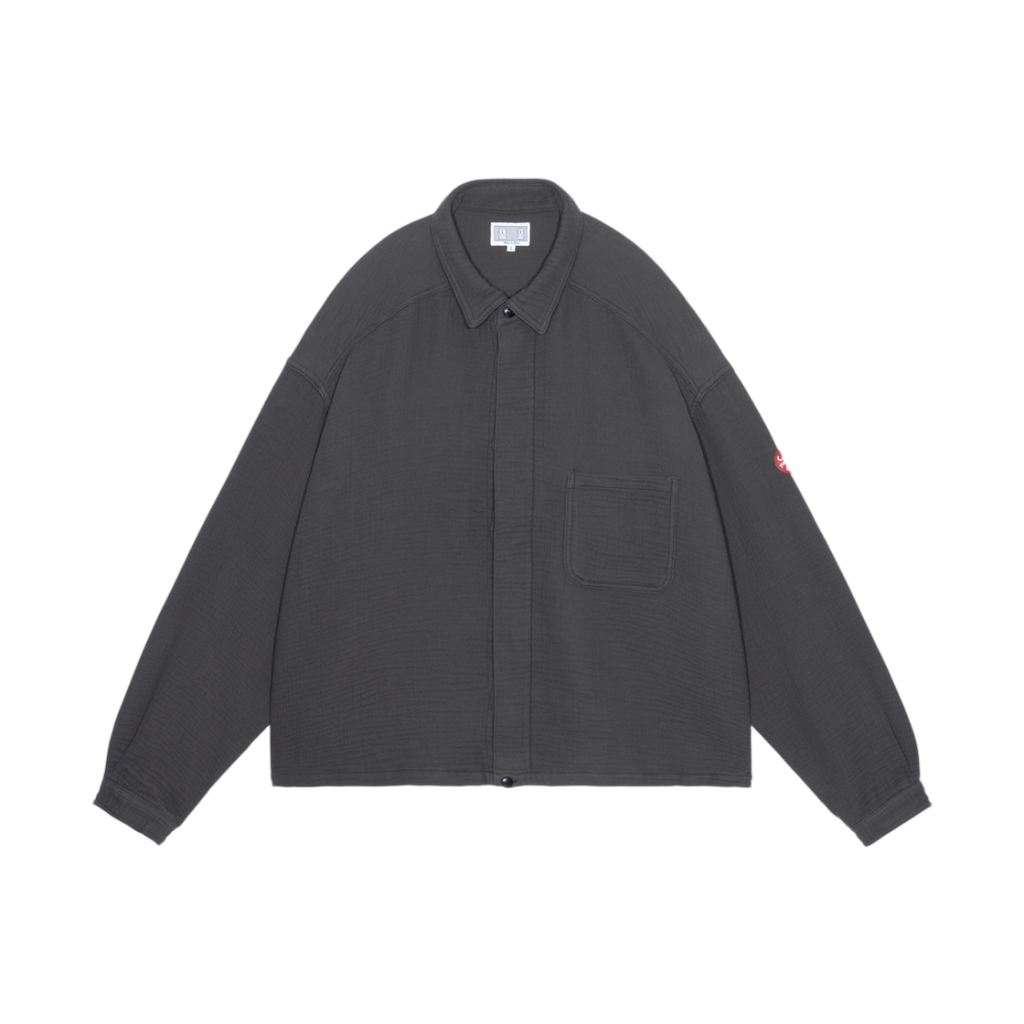 카브엠트 코튼 거즈 숏 셔츠 자켓 차콜 - 26SS(Cav Empt Cotton Gauze Short Shirt Jacket Charcoal - 26SS) - 1