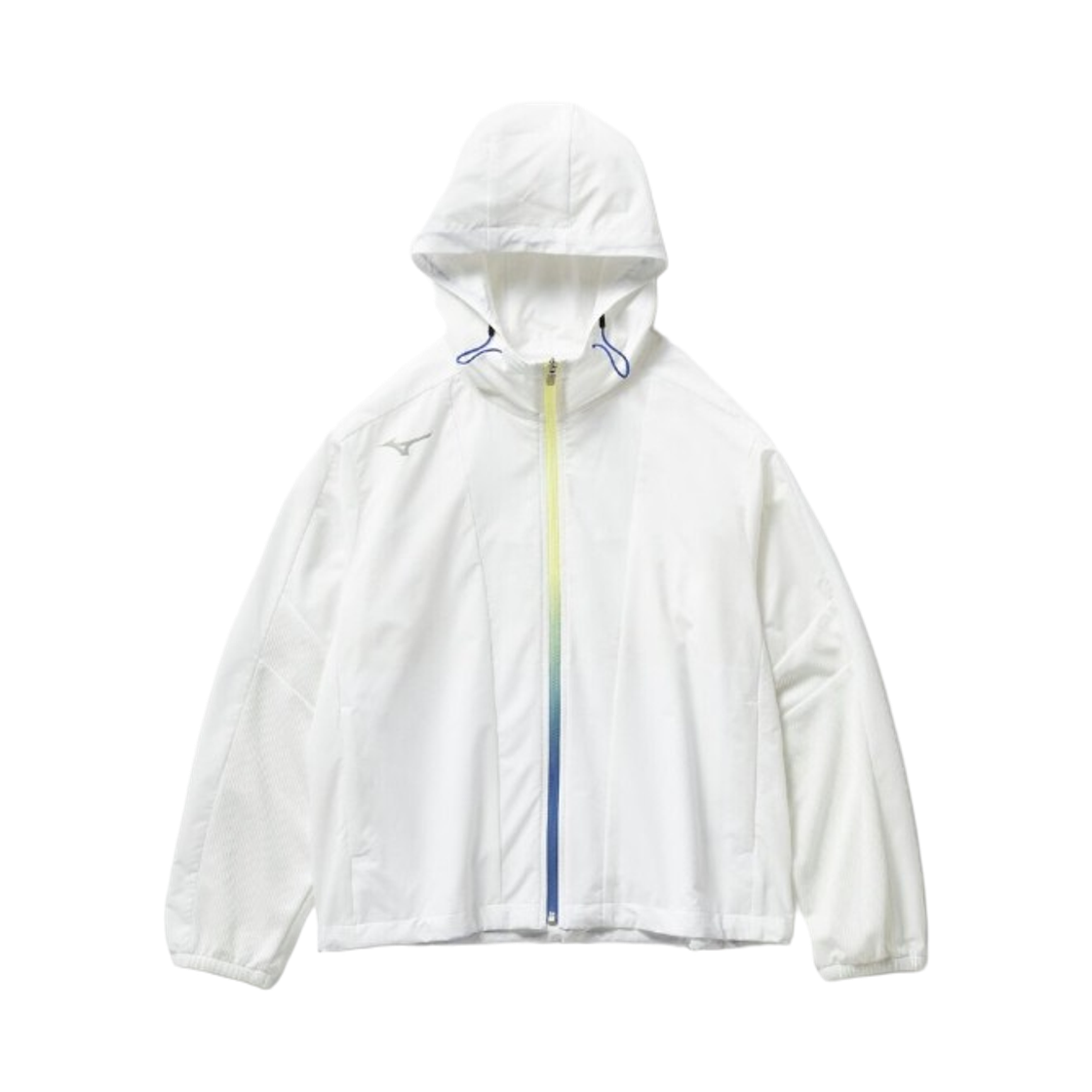 (W) 미즈노 무브 라이트 크로스 하이브리드 후드 오프 화이트((W) Mizuno Move Light Cross Hybrid Hoodie Off White) - 1